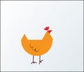 Cute and funny colorful farm rooster, chicken, cock, cockerel, cartoon vector illustration isolated on white background.