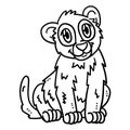 Baby Lion Isolated Coloring Page for Kids