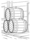 Cowboy Barrels Stock Coloring Page for Kids