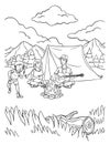 Camping Coloring Page for Kids