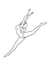 Gymnastics Isolated Coloring Page for Kids