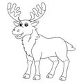Moose Animal Coloring Page for Kids Royalty Free Stock Photo