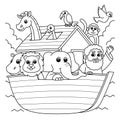 Noahs Ark Coloring Page for Kids Royalty Free Stock Photo