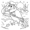 Pirate Parrot Coloring Page for Kids