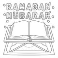 Ramadan Quran Coloring Page for Kids Royalty Free Stock Photo