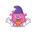 Cute and funny corona virus organic cartoon character dressed as an Elf