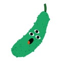 Cute funny Cucumber.