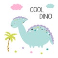 Cute funny dinosaur isolated Royalty Free Stock Photo