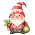 Cute Funny Gnome Summer Clipart Illustration AI Generative