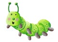 Cute funny of the green caterpillar