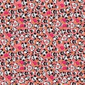 Cute and funny hand drawn panda love texture design seamless pattern vector Royalty Free Stock Photo