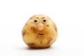 Cute funny happy smiling funny potato. flat cartoon character Generative AI illustration icon design.Isolated on white Royalty Free Stock Photo