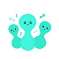 Cute funny happy smiling cute green Royalty Free Stock Photo