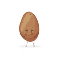 Cute funny happy smiling funny potato. Vector flat cartoon character illustration icon design.Isolated Royalty Free Stock Photo