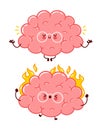 Cute funny human brain organ burn