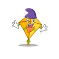 Cute and funny kite cartoon character dressed as an Elf