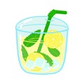 Cute funny lemonade. Vector hand drawn cartoon kawaii character illustration icon. Isolated on white background Royalty Free Stock Photo