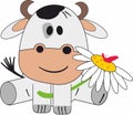 Cute and funny little cow Royalty Free Stock Photo