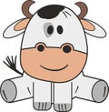 Cute and funny little cow Royalty Free Stock Photo
