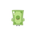 Cute funny money expression character. Vector hand drawn cartoon mascot character illustration icon. Isolated on white background