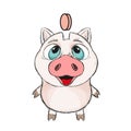 Cute funny piggy.