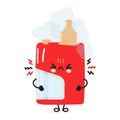 Cute funny running vape. Vector hand drawn cartoon kawaii character illustration icon. Isolated on white background. Run