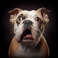 Cute funny shocked french bulldog