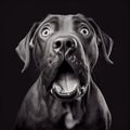 Cute funny shocked Italian cane corso