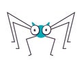 Cute Funny Spider Insect, Lovely Colorful Creature Cartoon Vector Illustration Royalty Free Stock Photo
