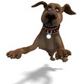 The cute and funny toon dog is a bit silly Royalty Free Stock Photo