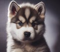 Cute Puppy Malamute dog