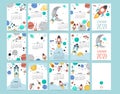 Cute galaxy calendar 2021 with astronaut, moon, rocket, planet for children, kid, baby.Can be used for printable graphic.Editable