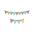 Cute garland decoration vector illustration