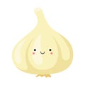 Cute garlic in kawaii style