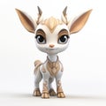 High-quality Little Cute Gazelle In Fantasy Style 3d Model