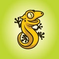 Cute gecko, lizard, or chameleon character mascot