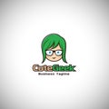 Cute Geek Character Logo