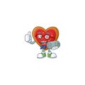 Cute geek gamer love cookies cartoon character style