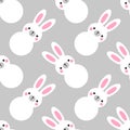 Cute geometric Easter seamless pattern design with bunny