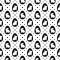 Cute geometric Easter seamless pattern design with bunny and dots