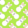 Cute geometric Easter seamless pattern design with bunny
