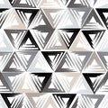 Cute geometric seamless pattern. Brush strokes, triangles. Hand drawn grunge texture. Abstract forms. Endless texture can b