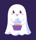 Cute ghost with cake