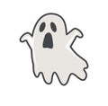 Cute ghost icon isolated on white background Royalty Free Stock Photo