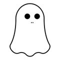 Cute ghost icon symbol Royalty Free Stock Photo