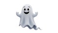 Cute Full-Body Ghost Illustration, Isolated Royalty Free Stock Photo