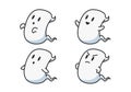 Cute Ghost - Cute ghost illustration set suitable for halloween, emoticon, children book, and mascot
