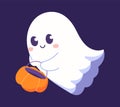 Cute ghost with Pumpkin