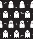 Cute ghost seamless pattern halloween concept