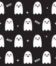 Cute ghost seamless pattern halloween concept Royalty Free Stock Photo